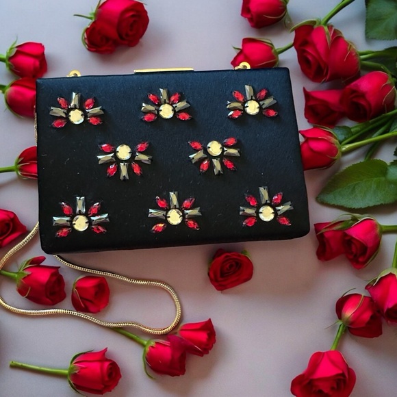 Kate Spade Tiny Emmanuel Crystal Bag - Satin Clutch Is Perfect For Evenings Out - Picture 3 of 16